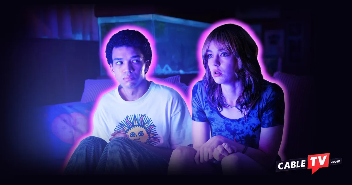 Justice Smith in a scene from "I Saw the TV Glow."