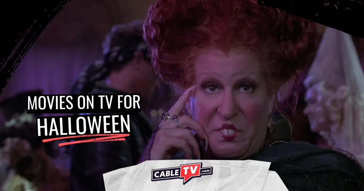 Movies on TV for Halloween A still image from "Hocus Pocus" shows a toothy witch with a snobby expression.