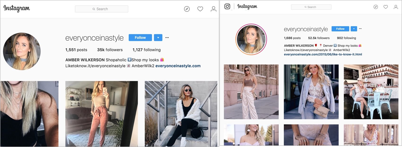 Amber Instagram Followers from The Bachelor