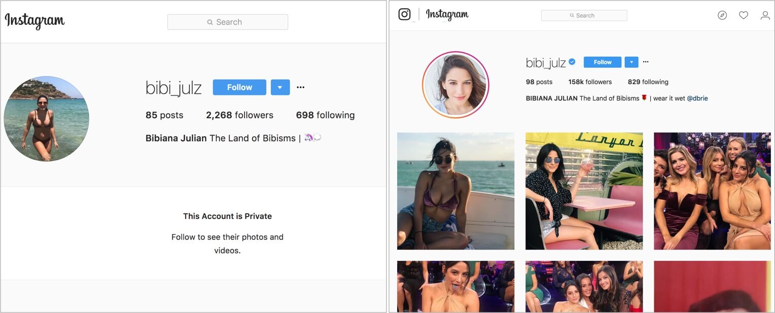 Bibiana Instagram Followers on The Bachelor