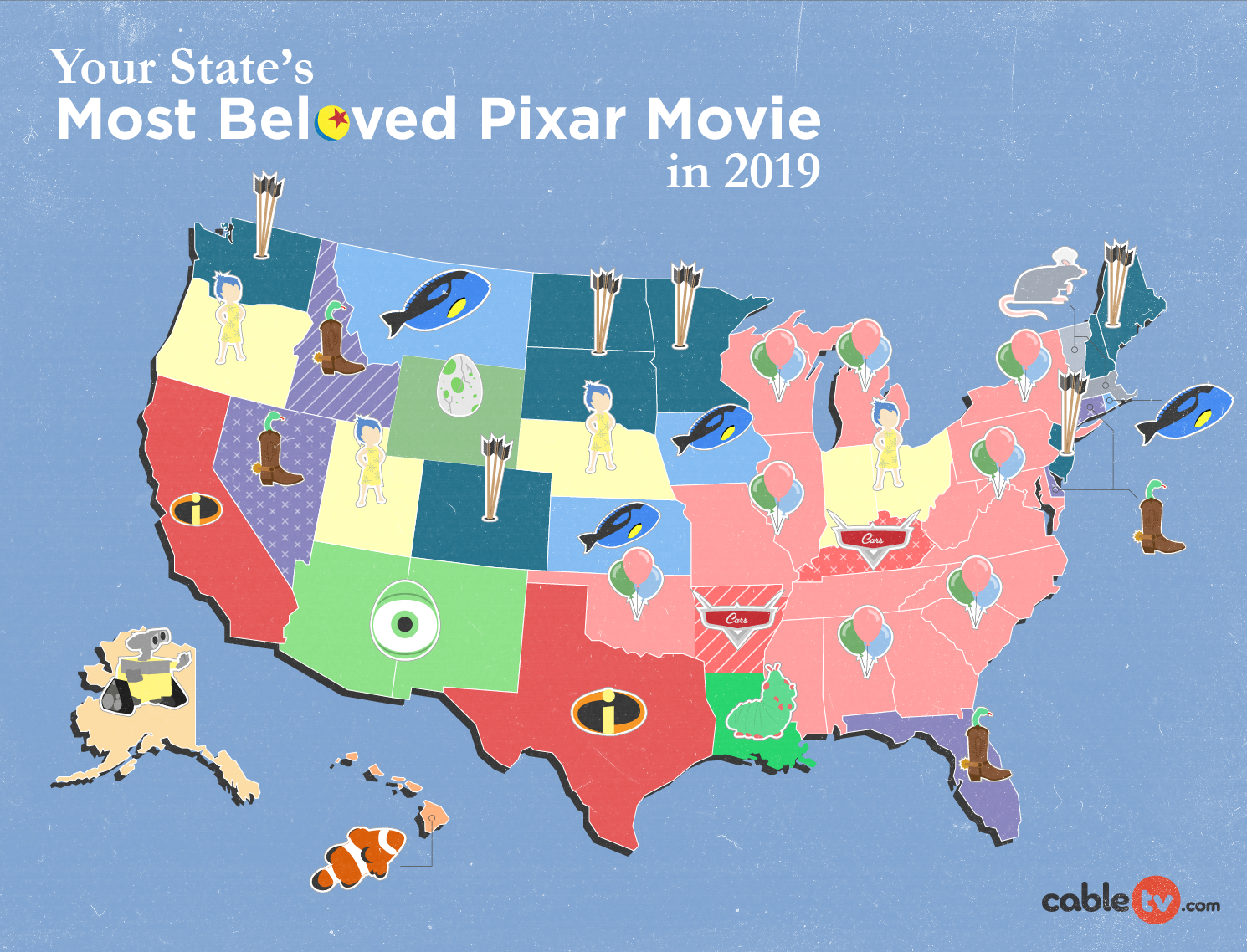 your state's most beloved pixar movie