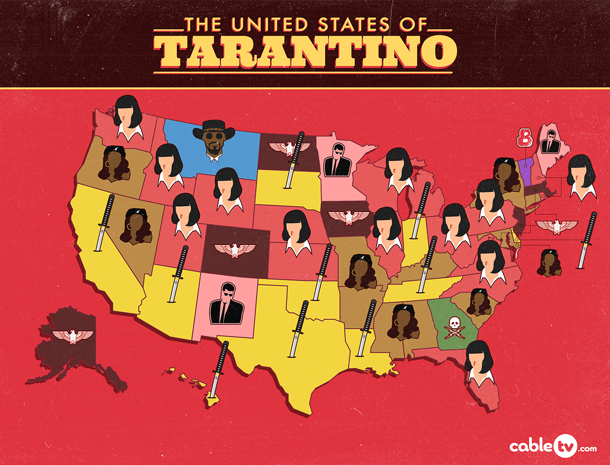 Each state's favorite tarantino movie