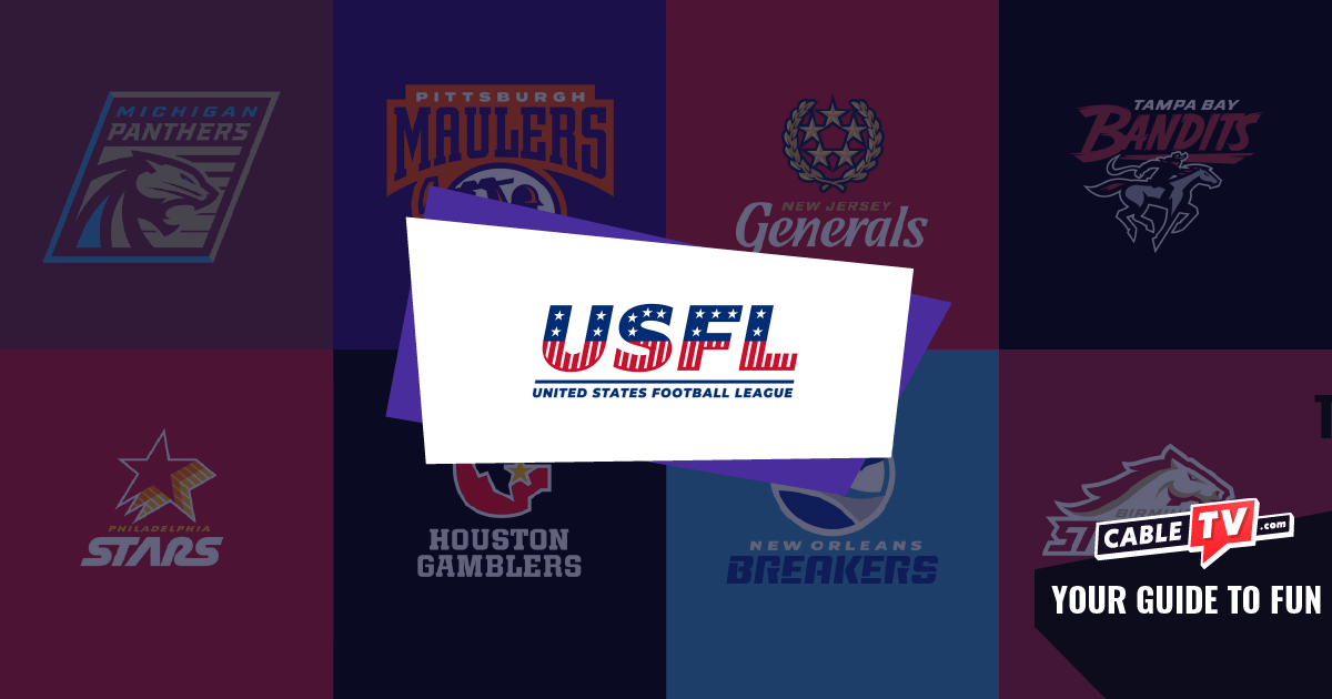 USFL logo and team logos