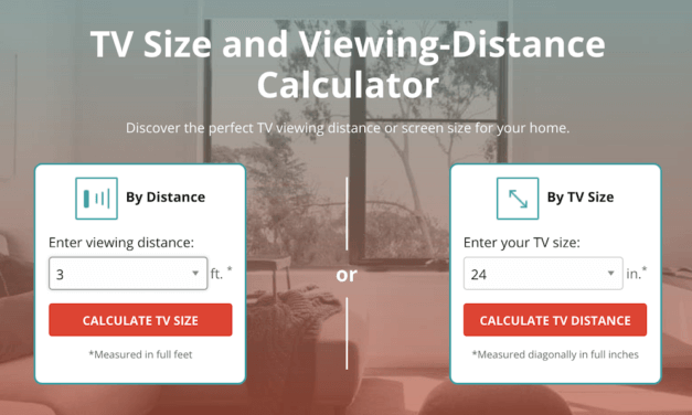 TV Viewing Distance Calculator
