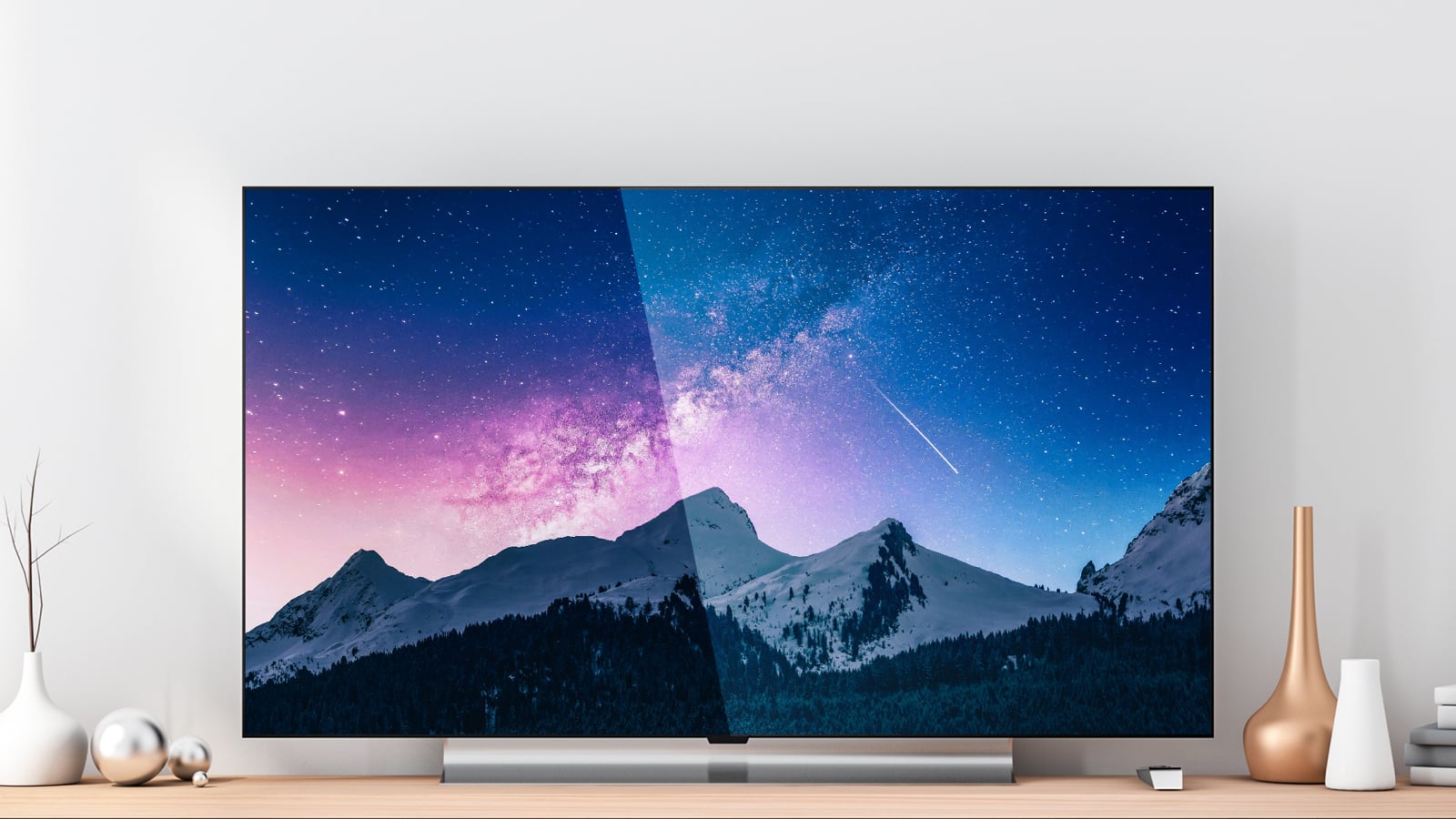 Flat screen OLED display TV