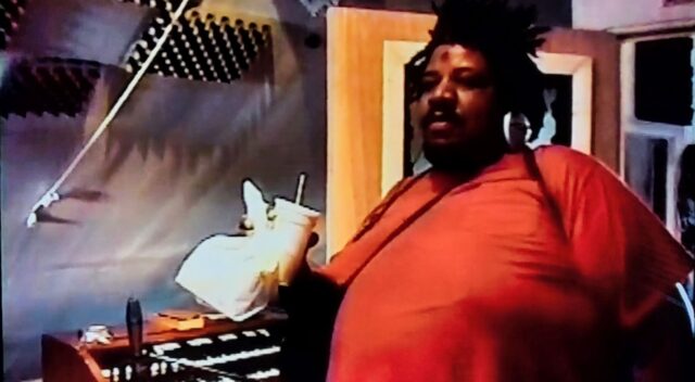 A scene from Wesley Willis: The Daddy of Rock ‘N’ Roll as viewed on a Samsung QN90A smart TV via the Roku Ultra.
