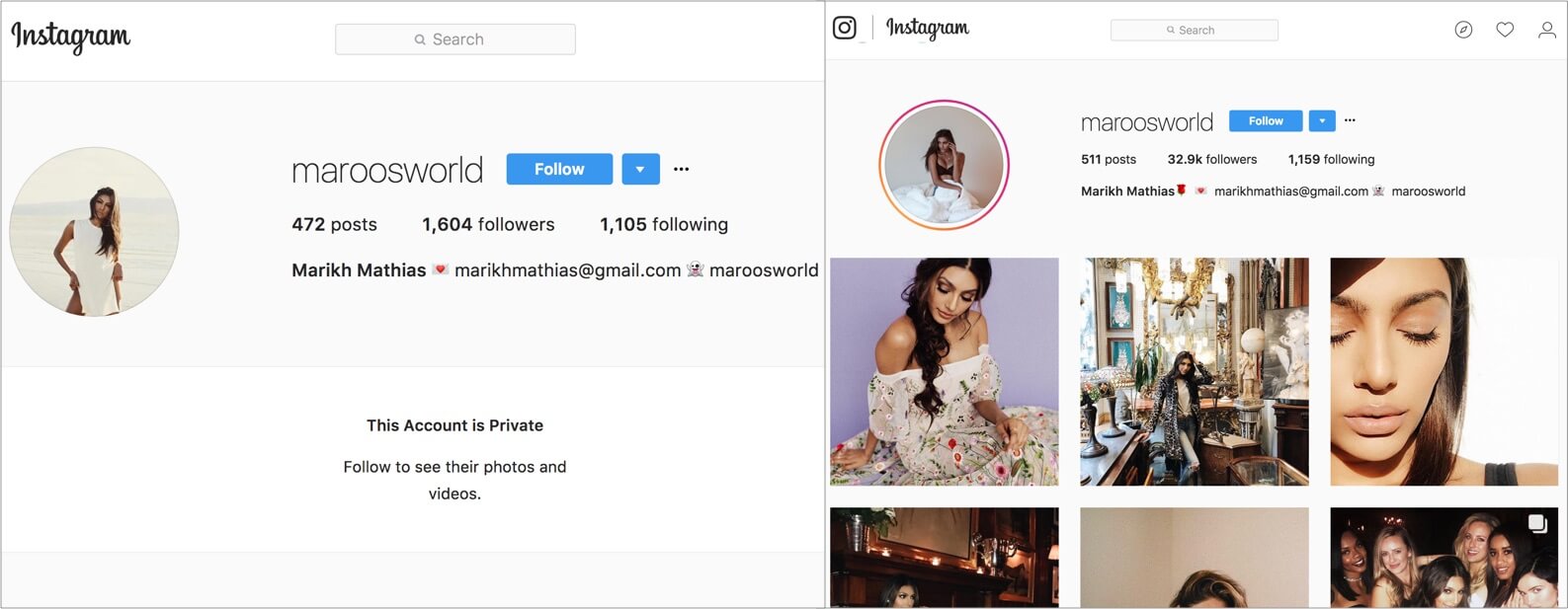 Marikh Instagram Followers on The Bachelor