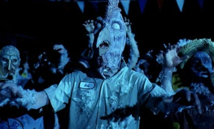 A horde of chicken zombies as seen in Poultrygeist: Night of the Chicken Dead