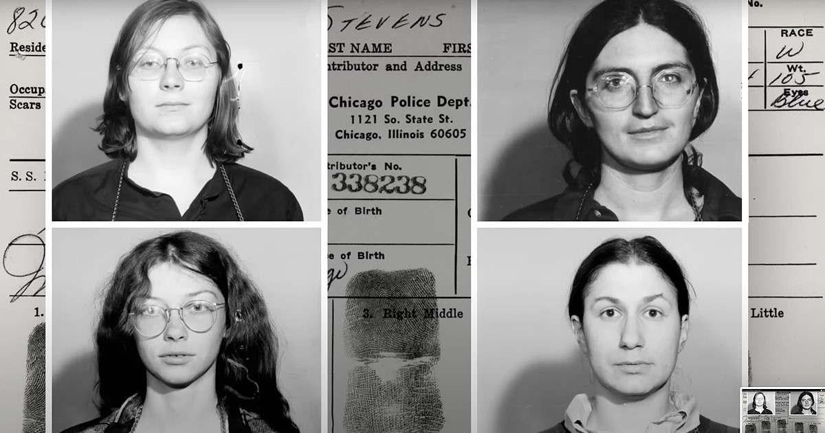 1972 mugshot from HBO Max documentary The Janes