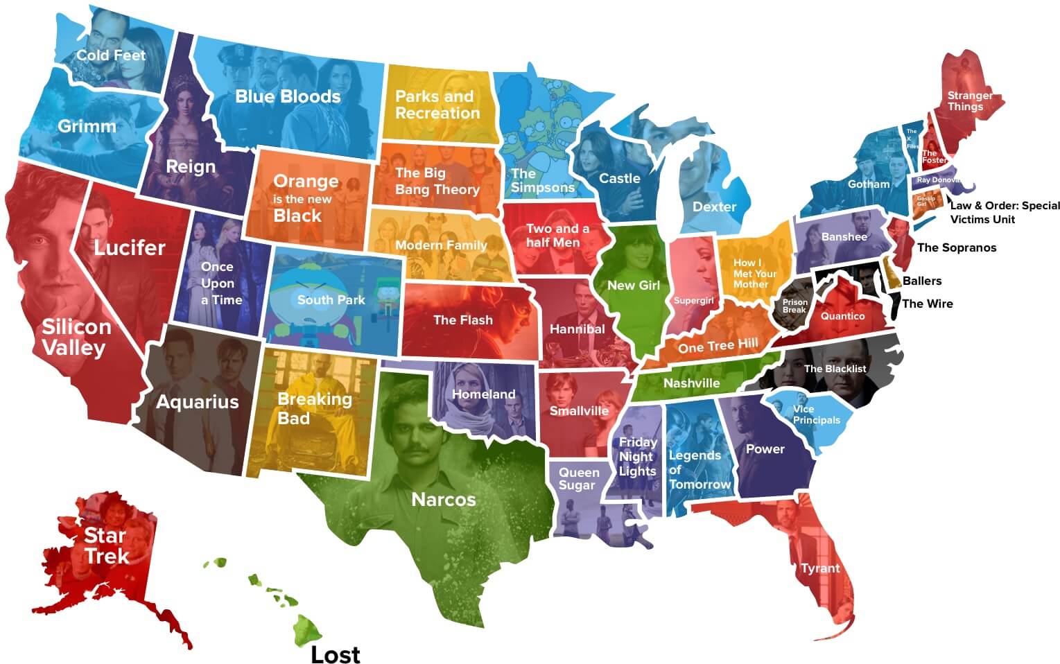 Favorite TV show by state