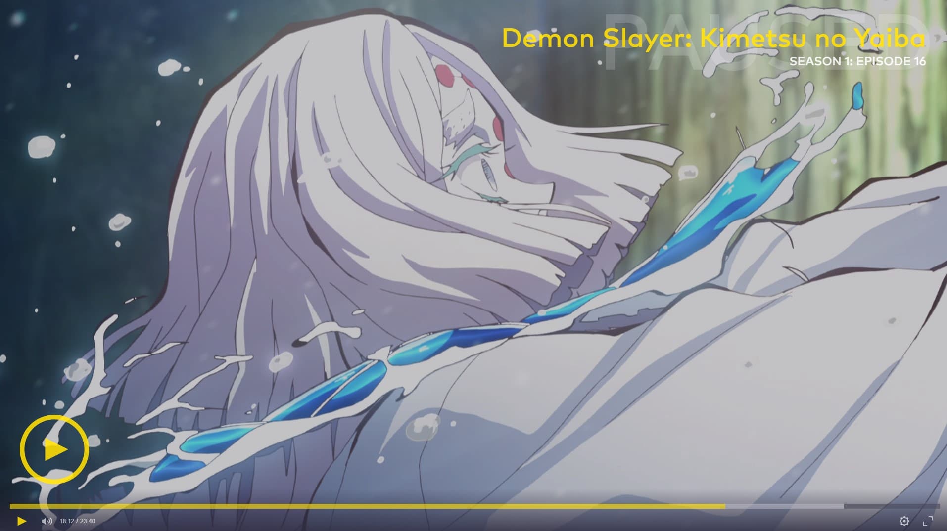 Screenshot from Demon Slayer: Kimetsu no Yaiba on VRV.